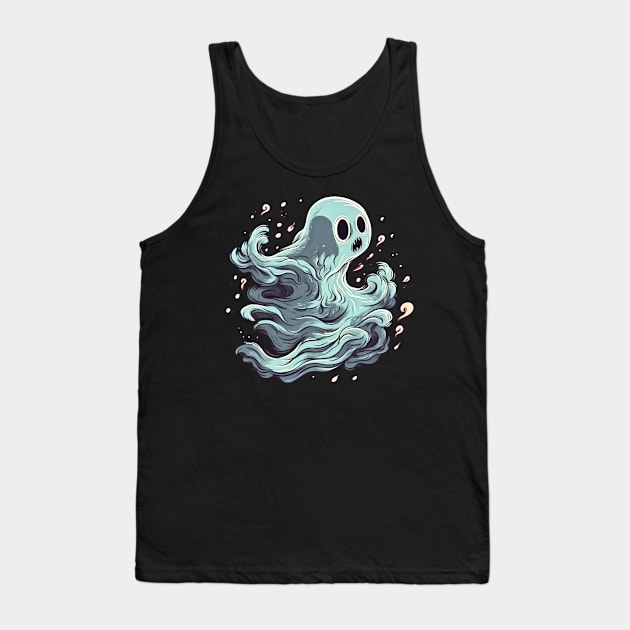 Eerie Halloween Ghoul Art - Spooky Season Delight Tank Top by Captain Peter Designs